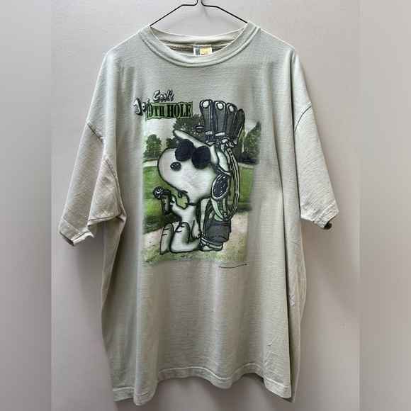 Peanuts Other - Vintage Peanuts Joe Cool’s 19th Hole Snoopy Golf Graphic Tee Large